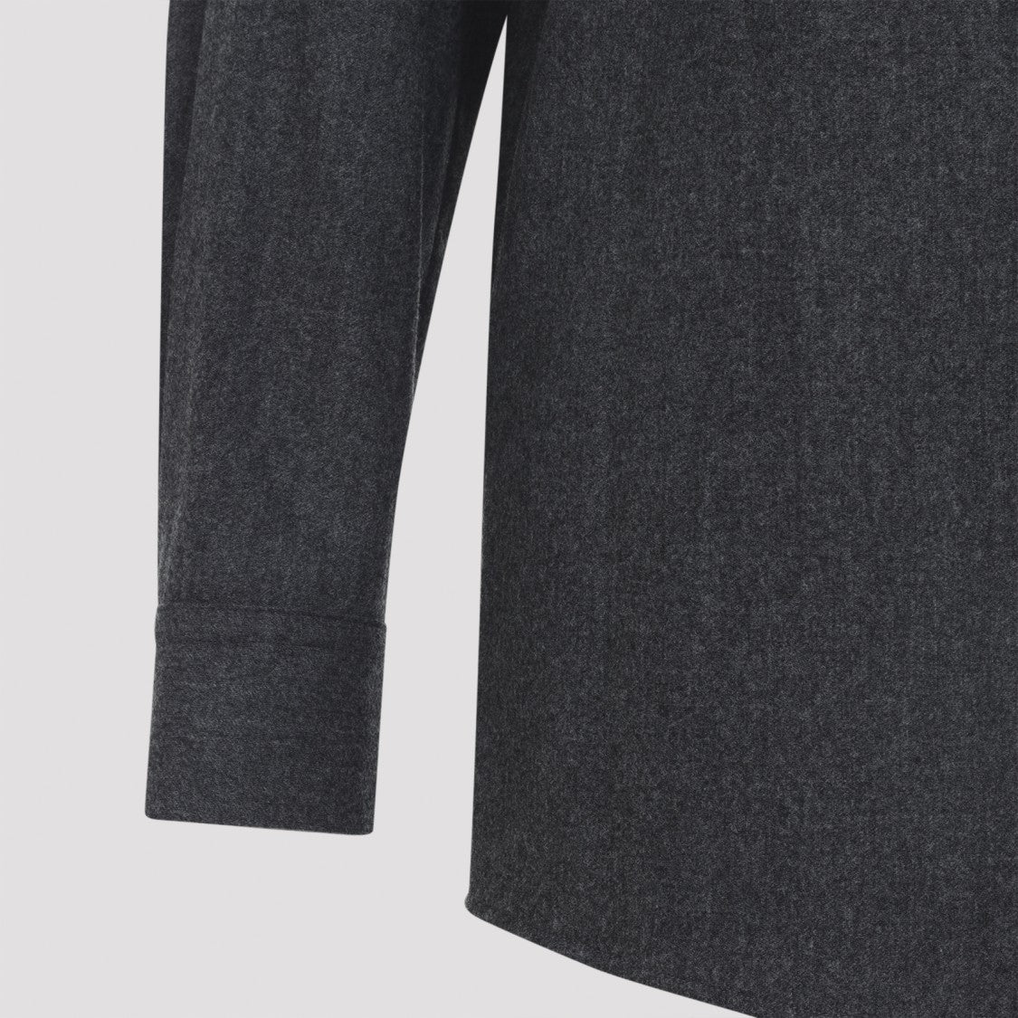 Classic Button-Down Shirt In Luxurious Wool-Cashmere Blend