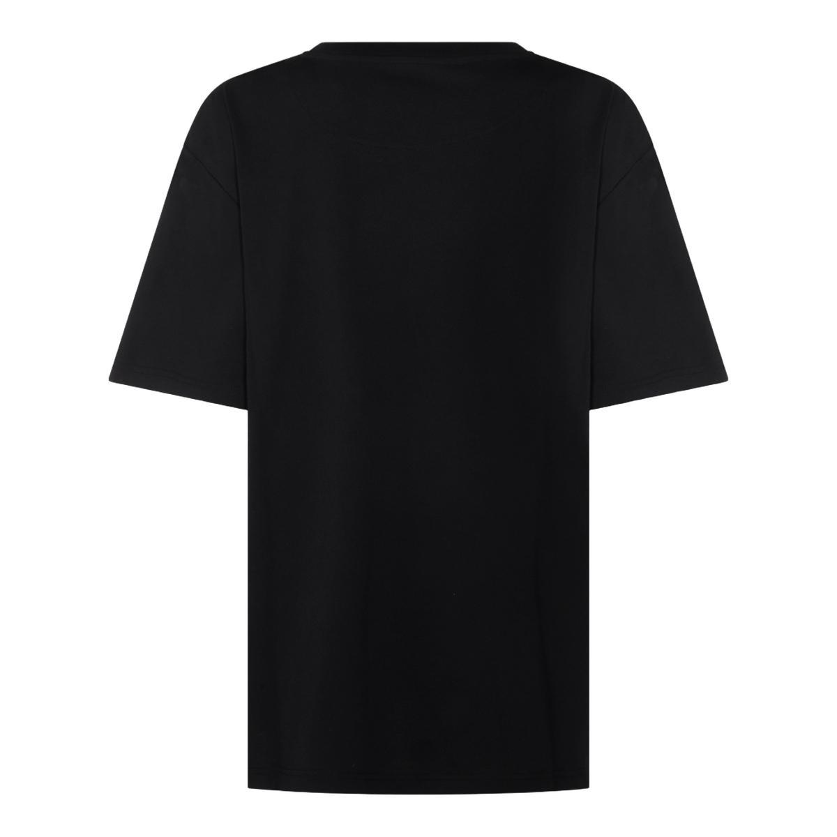 Relaxed-Fit Black T-Shirt with Asymmetrical Hem