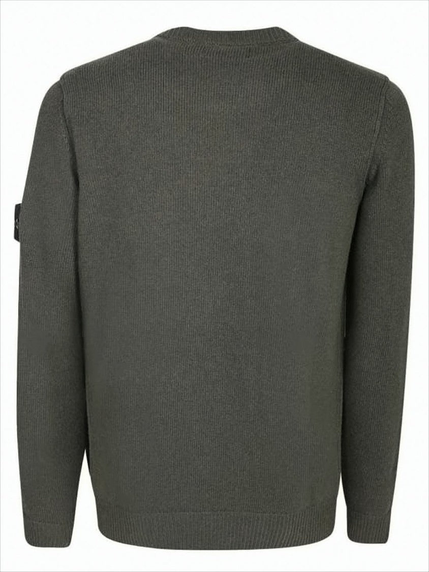 Crew Neck Sweater with Textured Knit