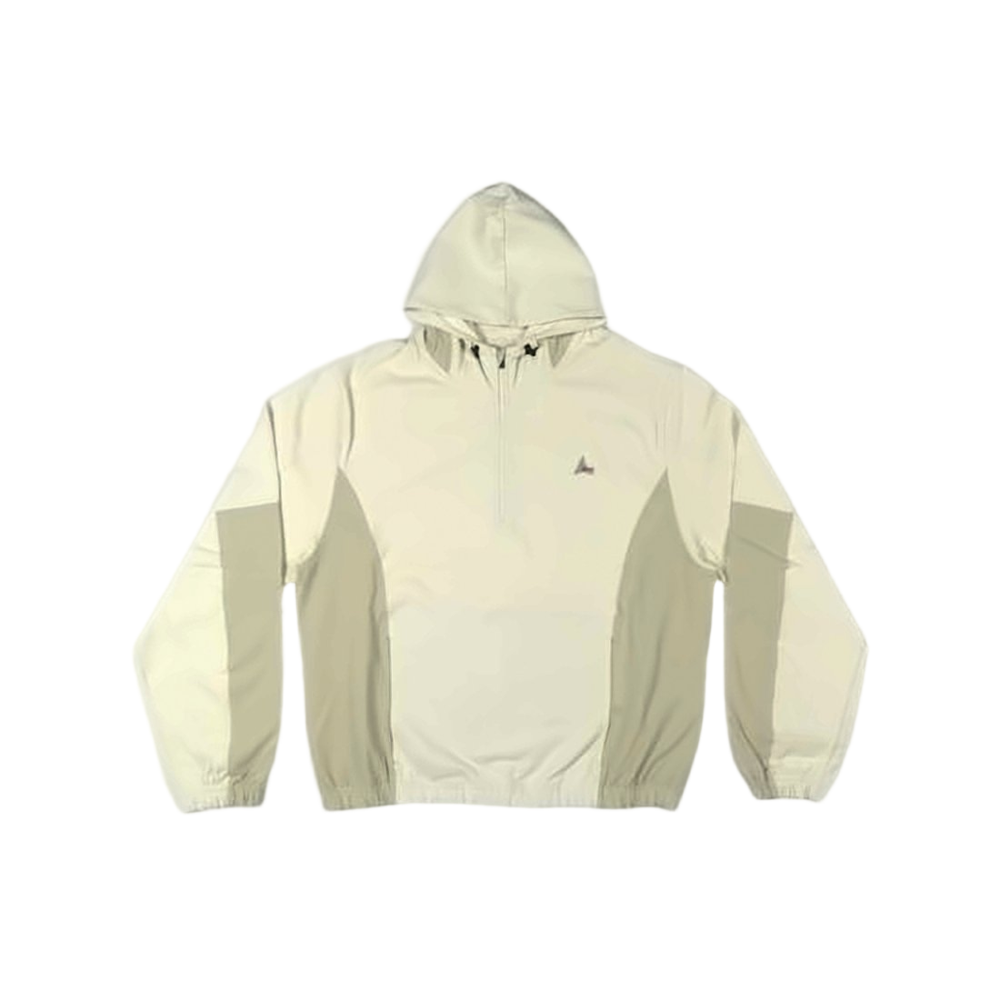 Half-Zip Hooded Pullover with Contrasting Panels