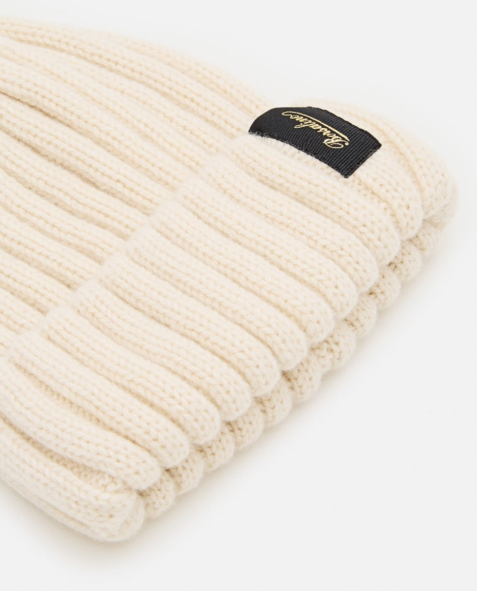 Ribbed Cashmere Beanie With Folded Cuff