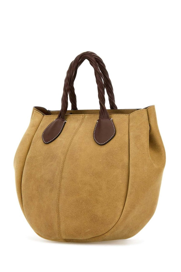 Brown Structured Bag With Minimalist Design
