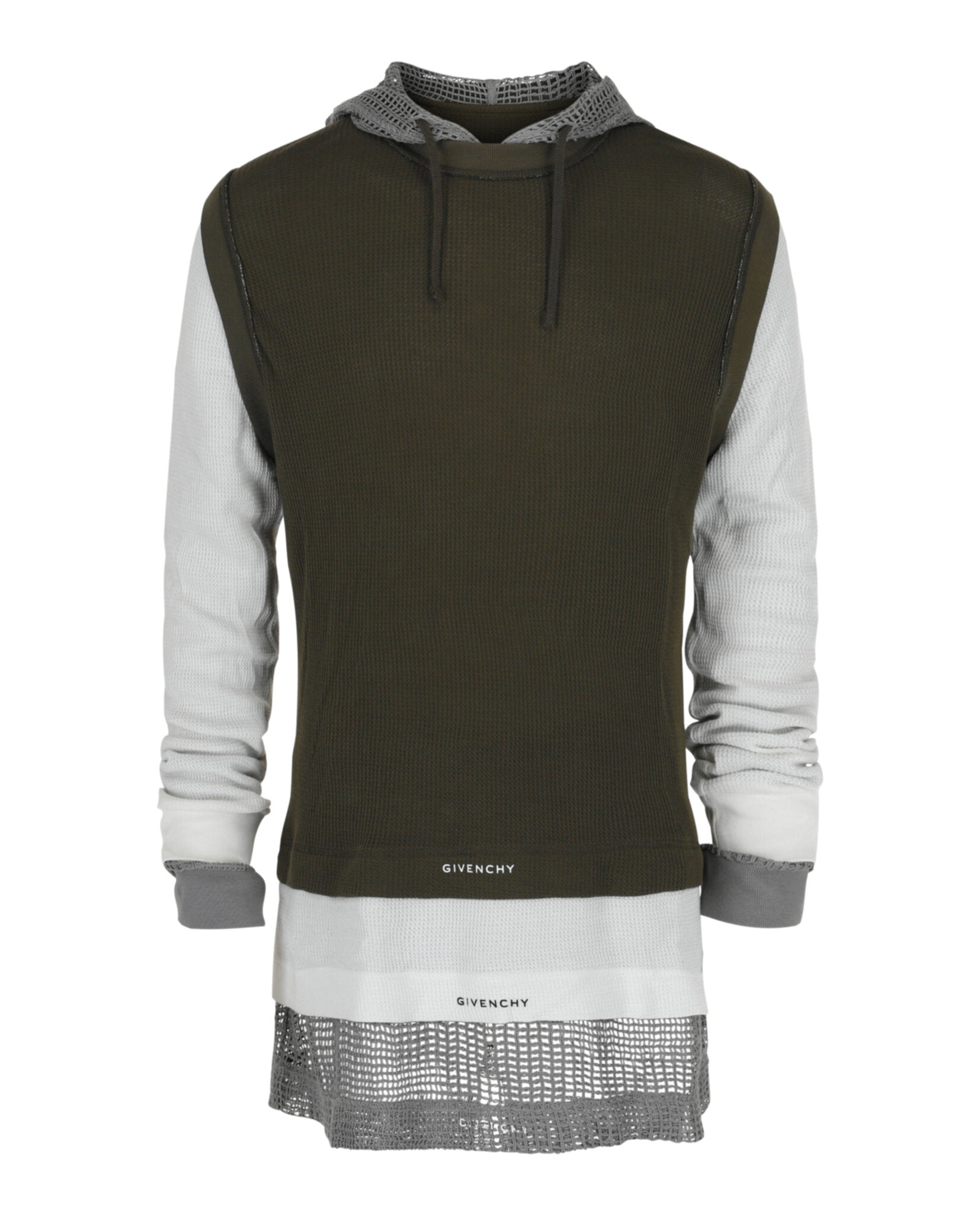Overlapped Hooded T-Shirt