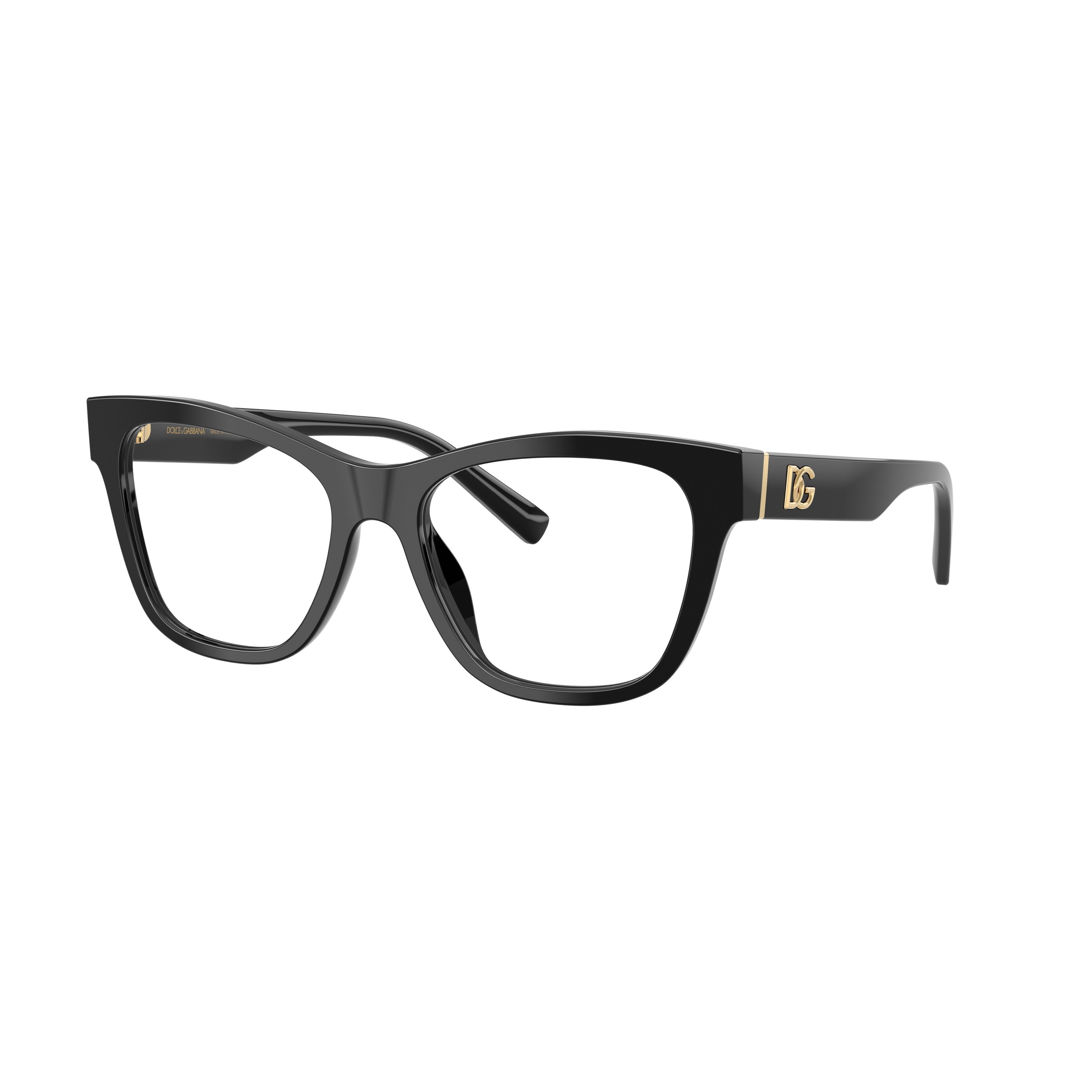 0dg3430 Glossy Black Square Frame Eyeglasses