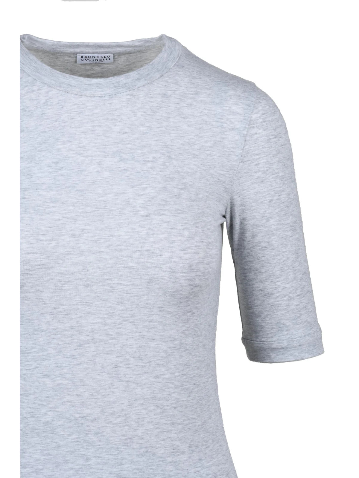Grey Cotton Elastane T-shirt
