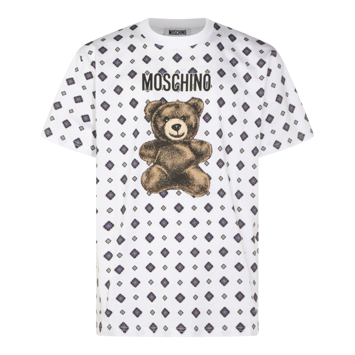 Short-Sleeve Printed T-Shirt with Teddy Bear Graphic