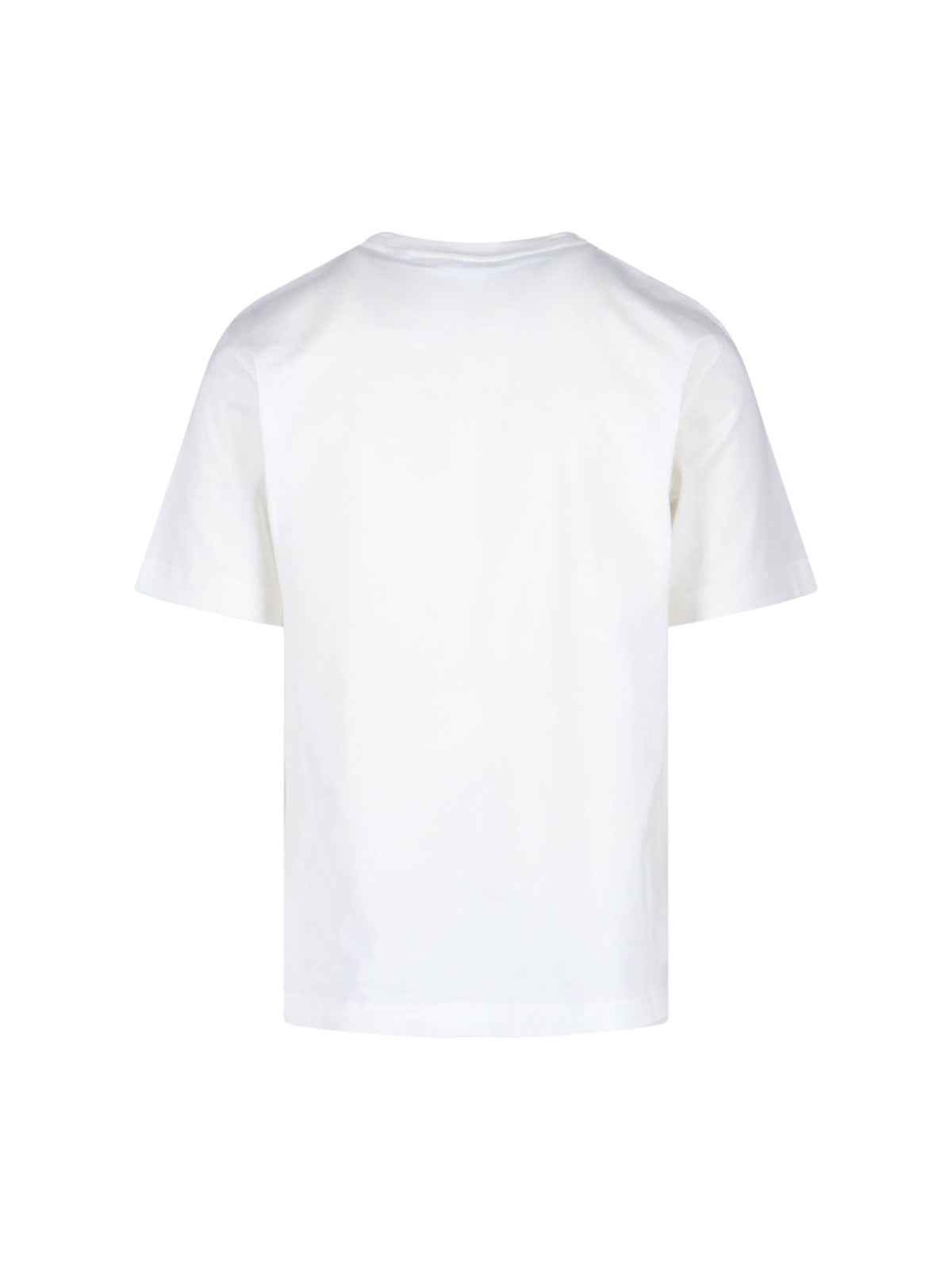 Logo T-Shirt In White Cotton, Crew Neck