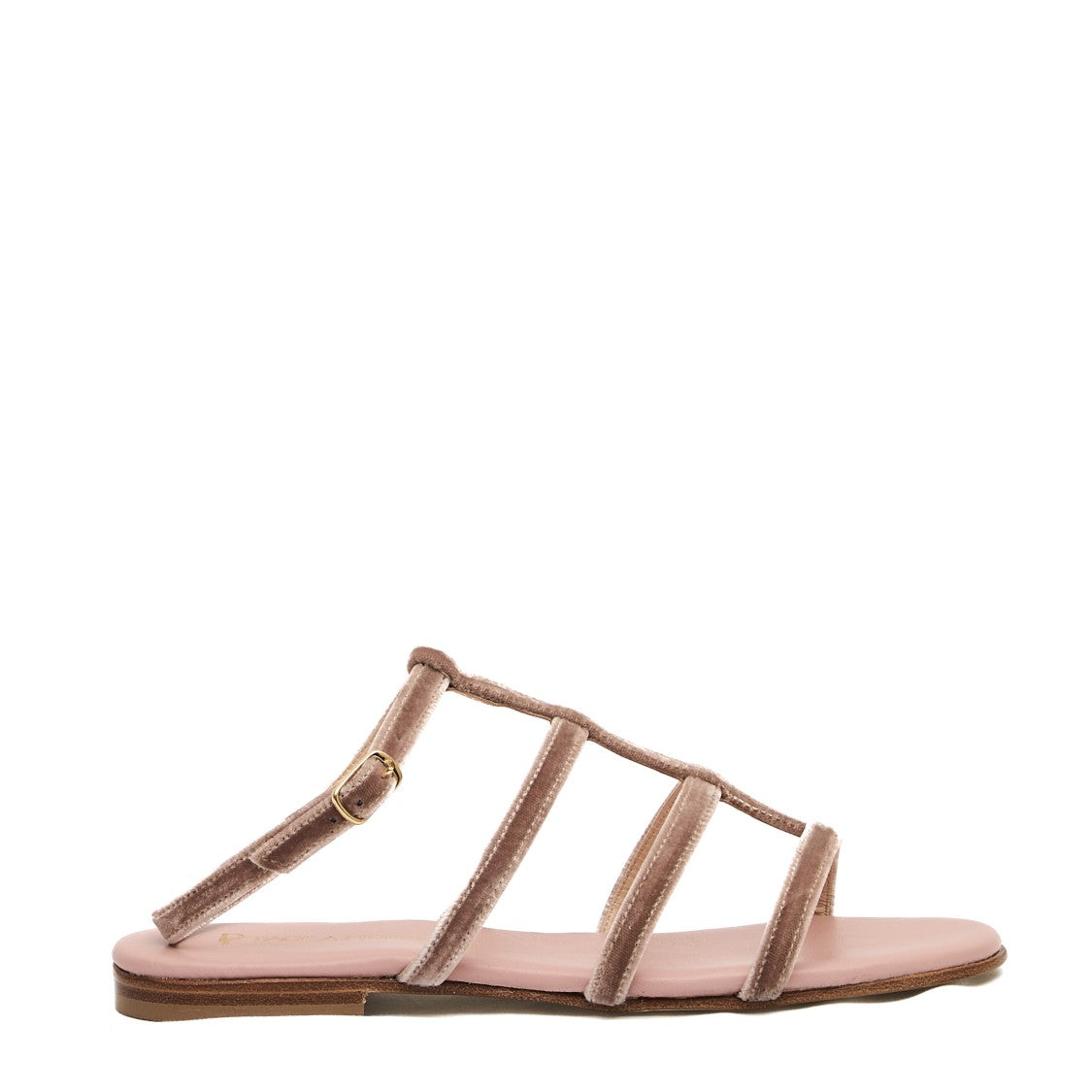 Powder Pink Velvet Sandal