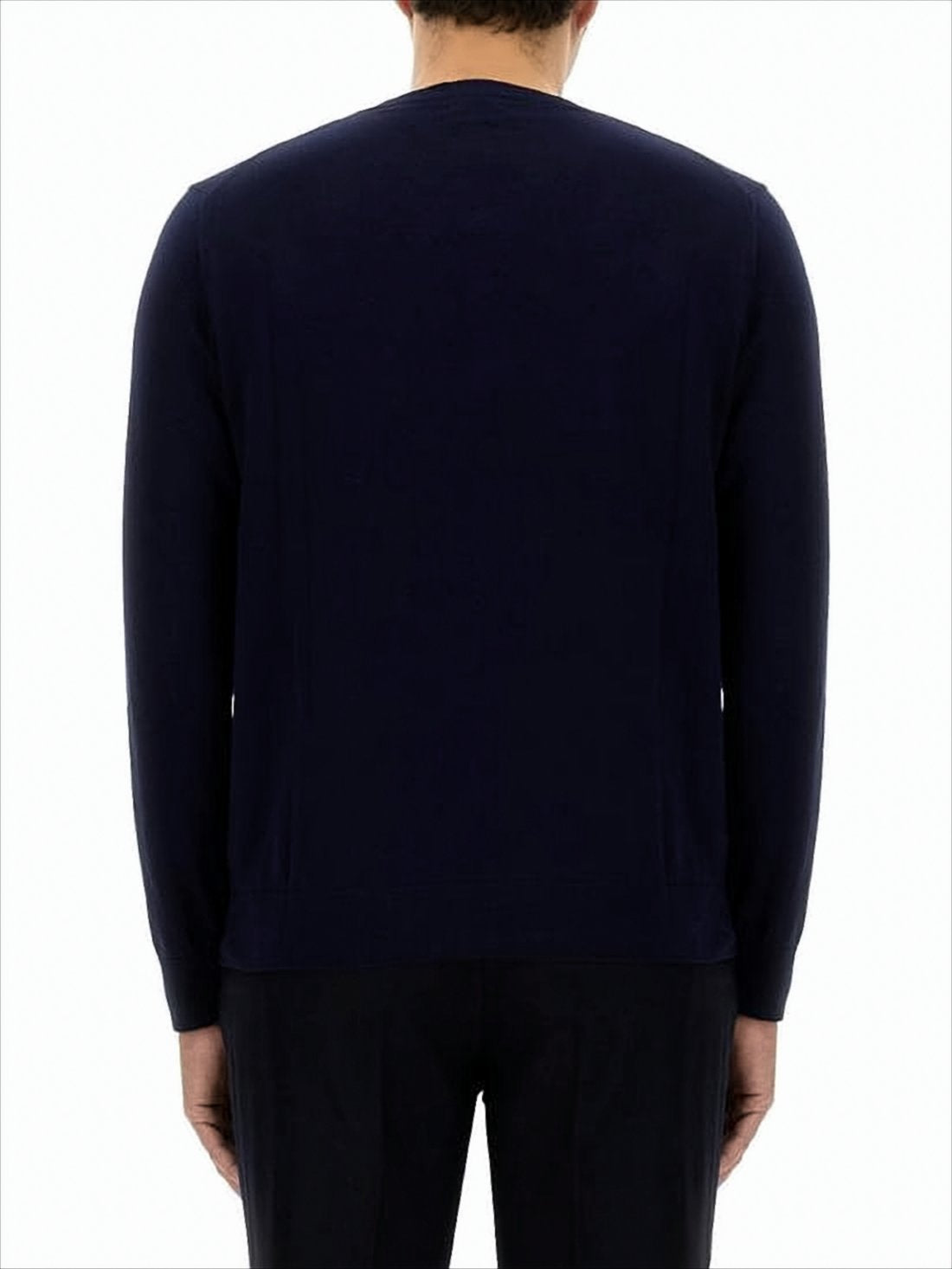 Crew Neck Black Knit Sweater