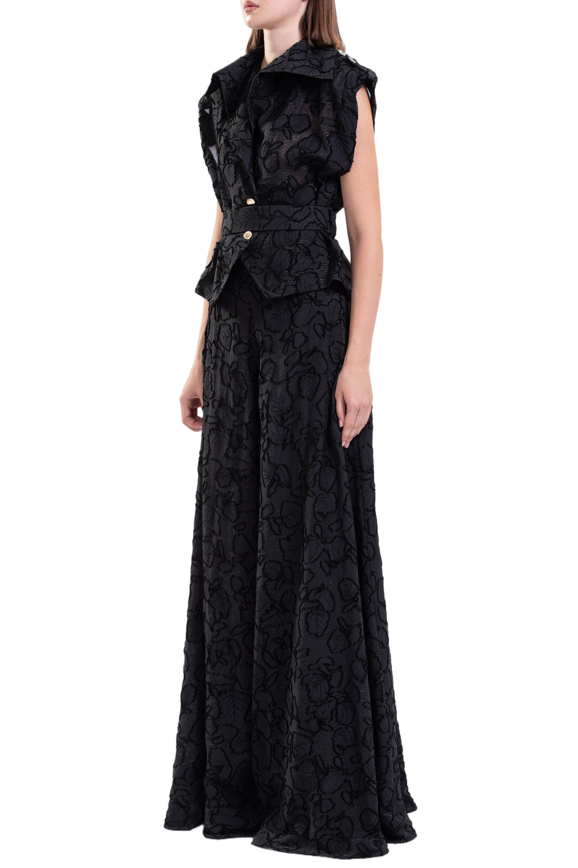 Textured Top And Wide Pants