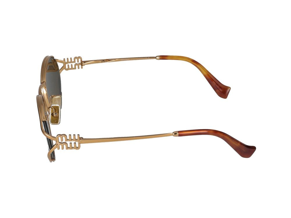 Round Metal Frame Sunglasses with Gold Finish