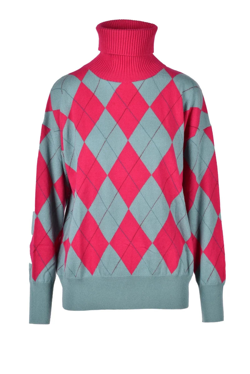 Fuchsia/Green Cashmere Knit's