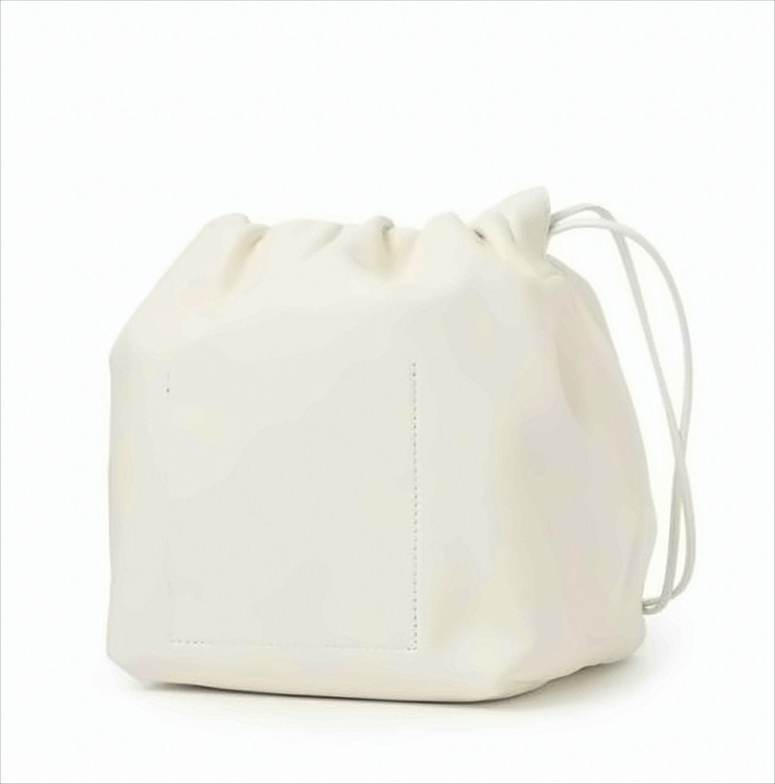 Pouch-Style White Shoulder Bag