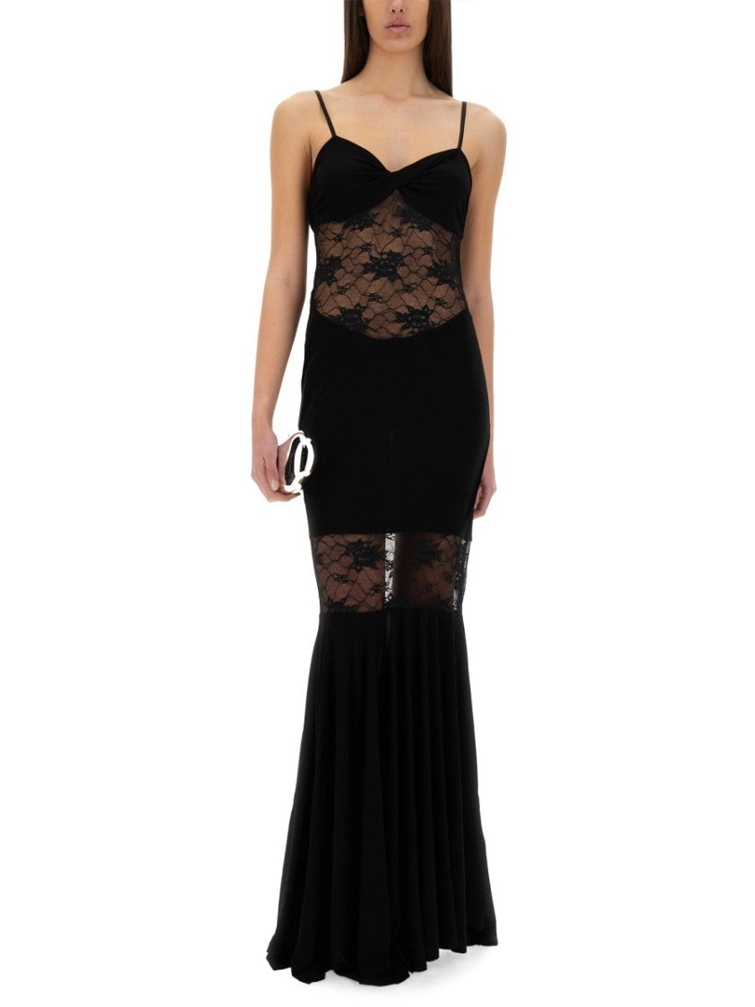 Mermaid Dress With Lace Inserts