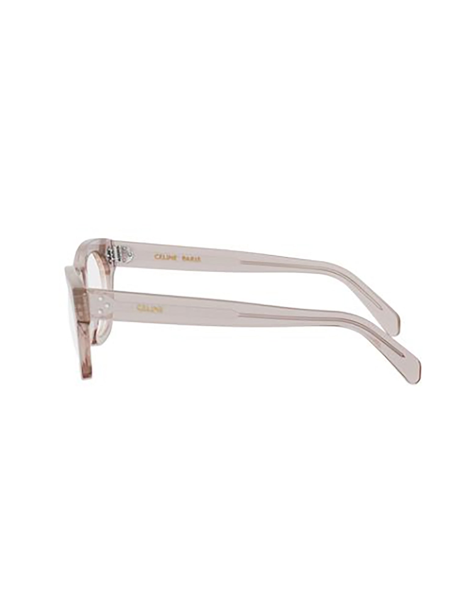 Translucent Light Beige Rectangular Optical Frames with Curved Temples