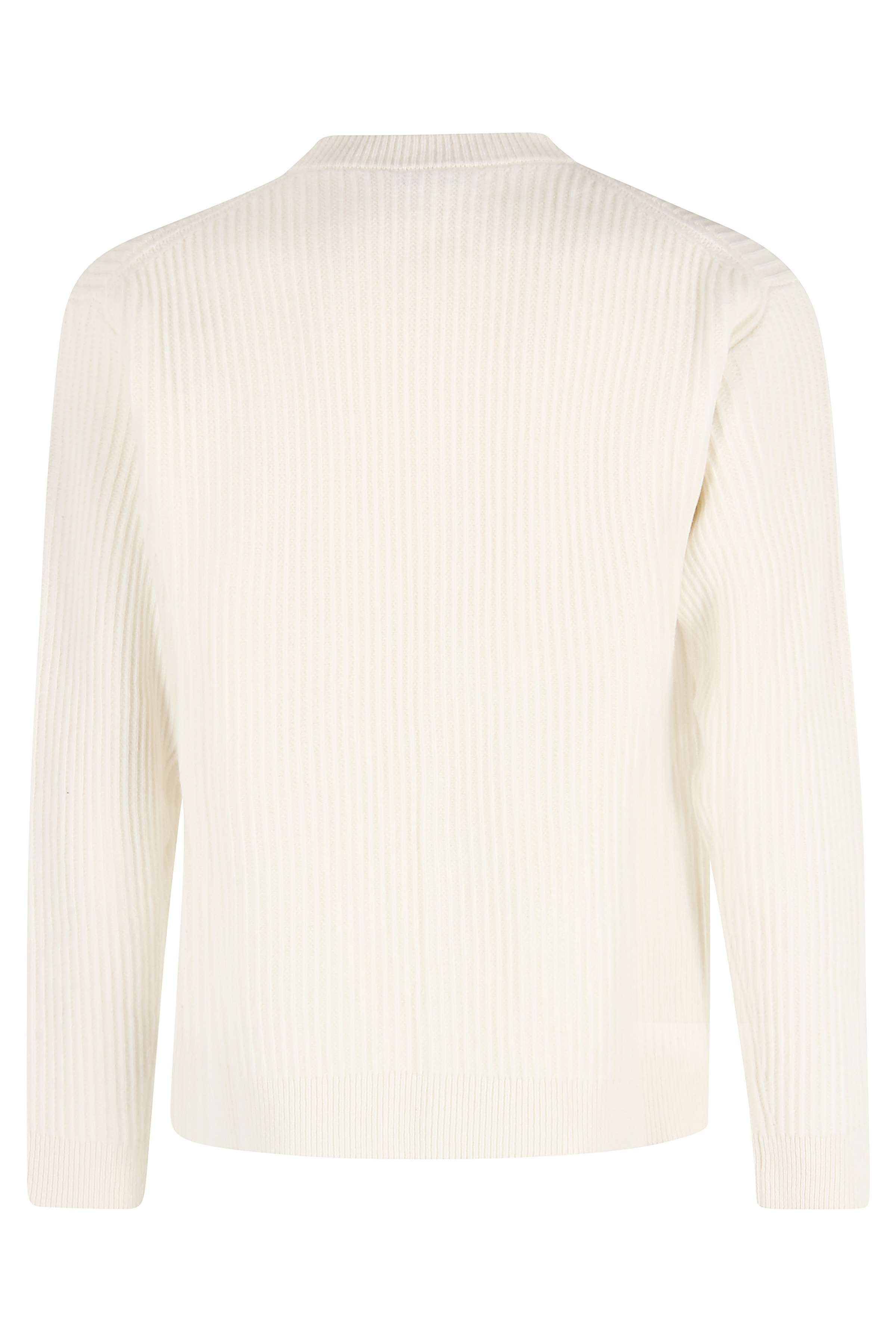 Fox Head Wool Ribbed Cardigan