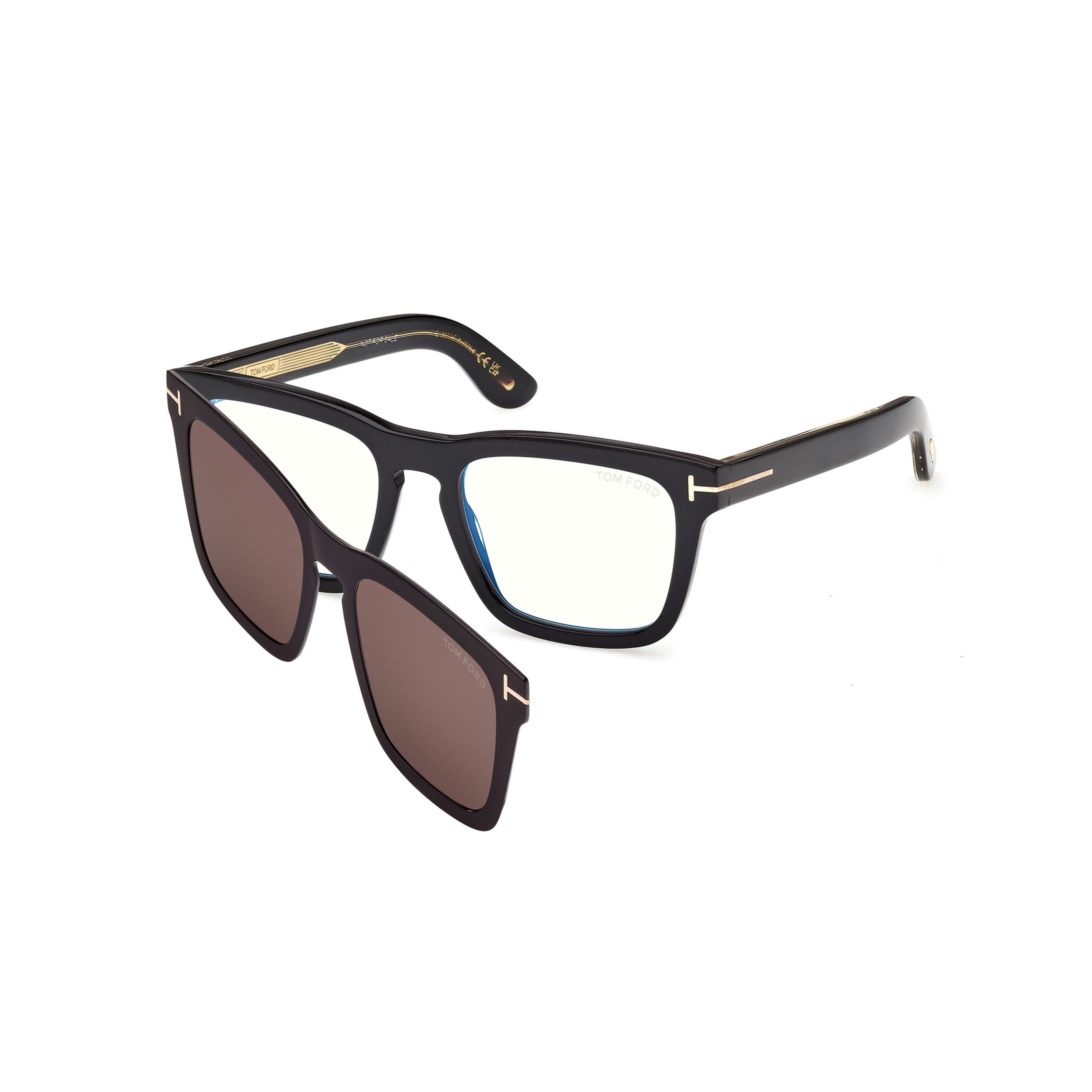 Ft6070-B Rectangular Acetate Sunglasses