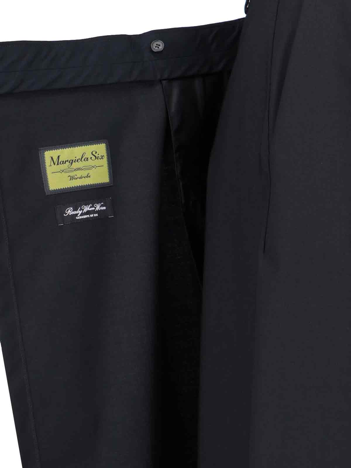 Tailored Black Trousers with Front Tie Detail