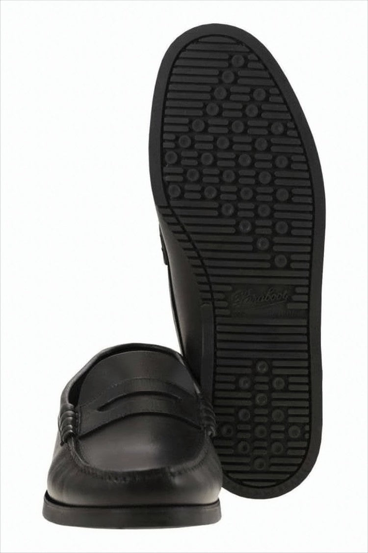 Penny Loafers with Smooth Leather and Rubber Sole