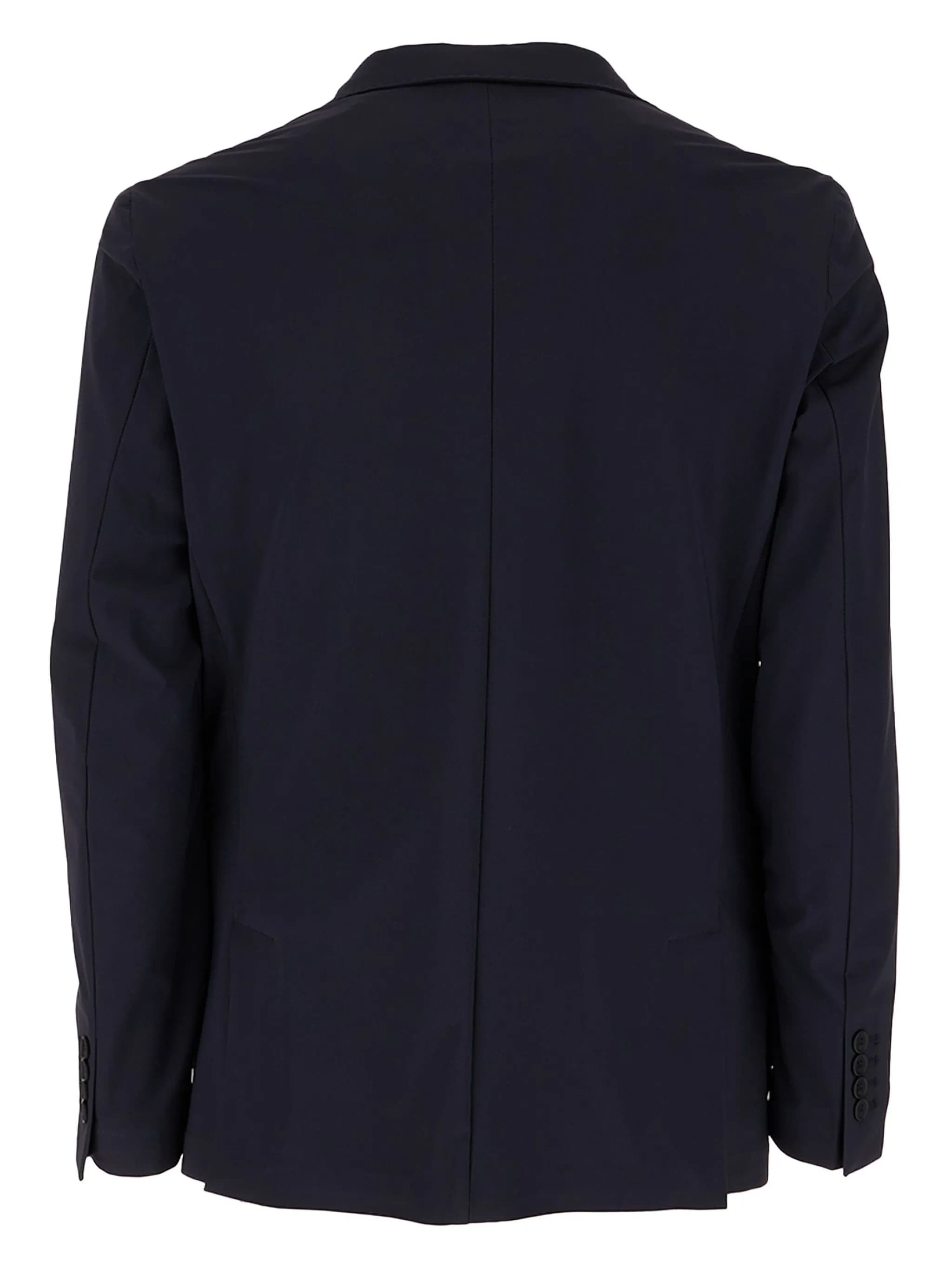 Tailored Blue Notch Lapel Two-Button Blazer