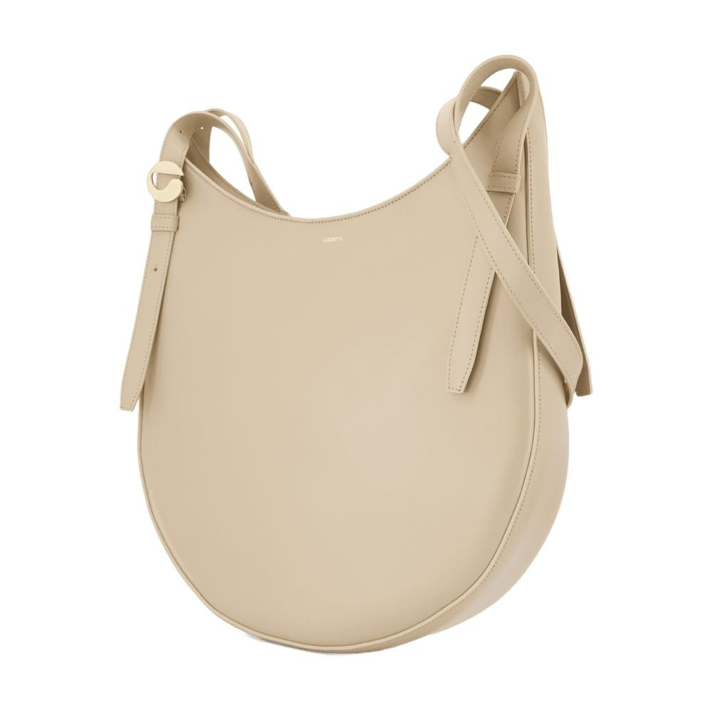Belt Shoulder Bag - Leather - Beige