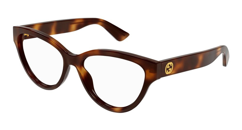 Eyeglasses Gucci GG1581O 002 havana havana transparent 55/16/140