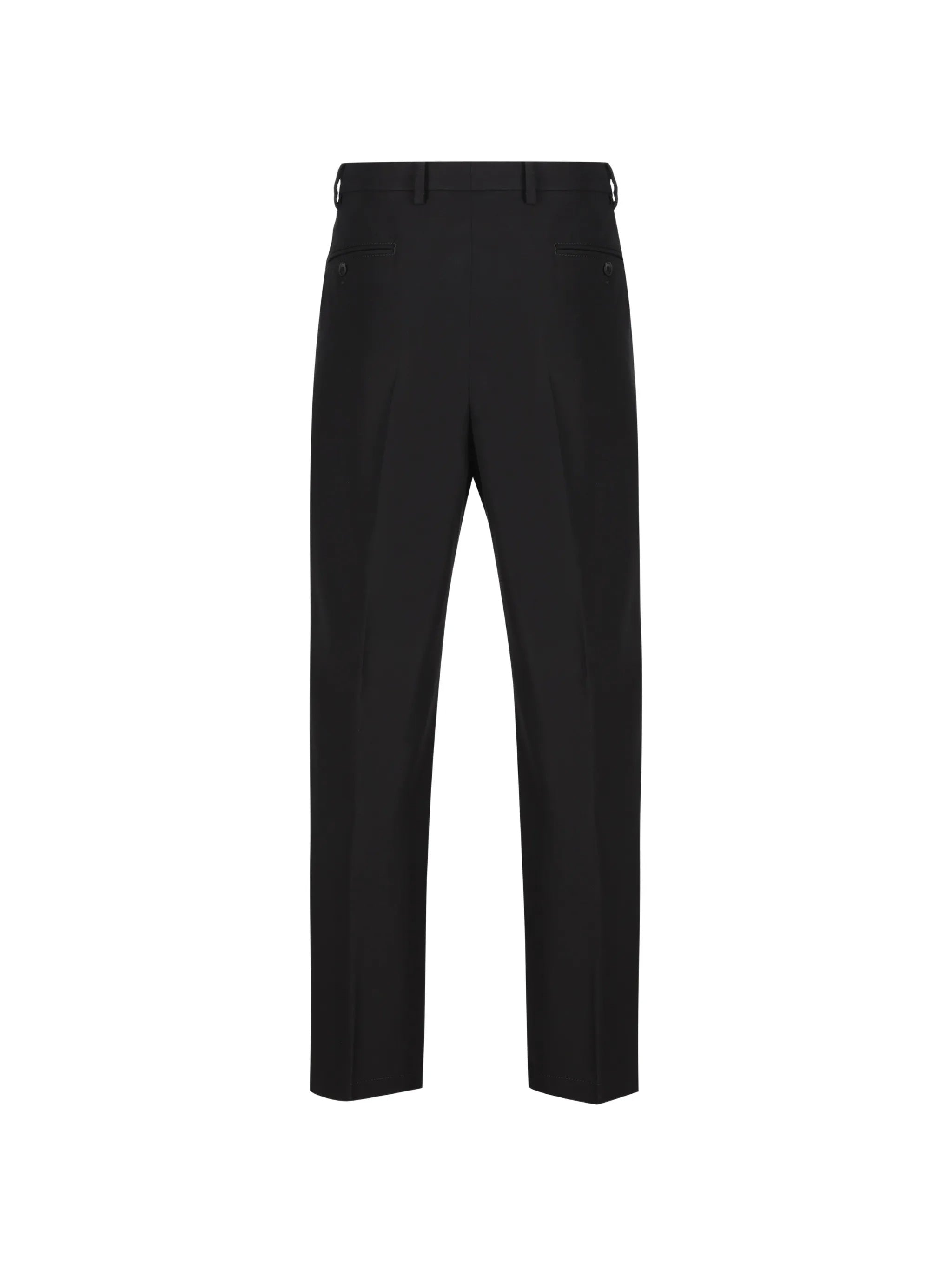 Black Pantalone Tailored Straight-Leg Fabric Pants
