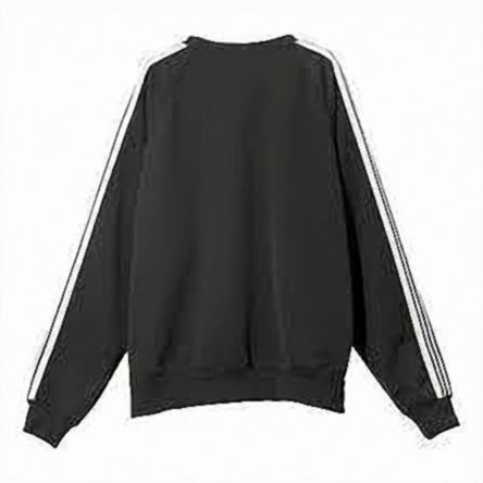 Black Polyester White Stripe Sporty Top