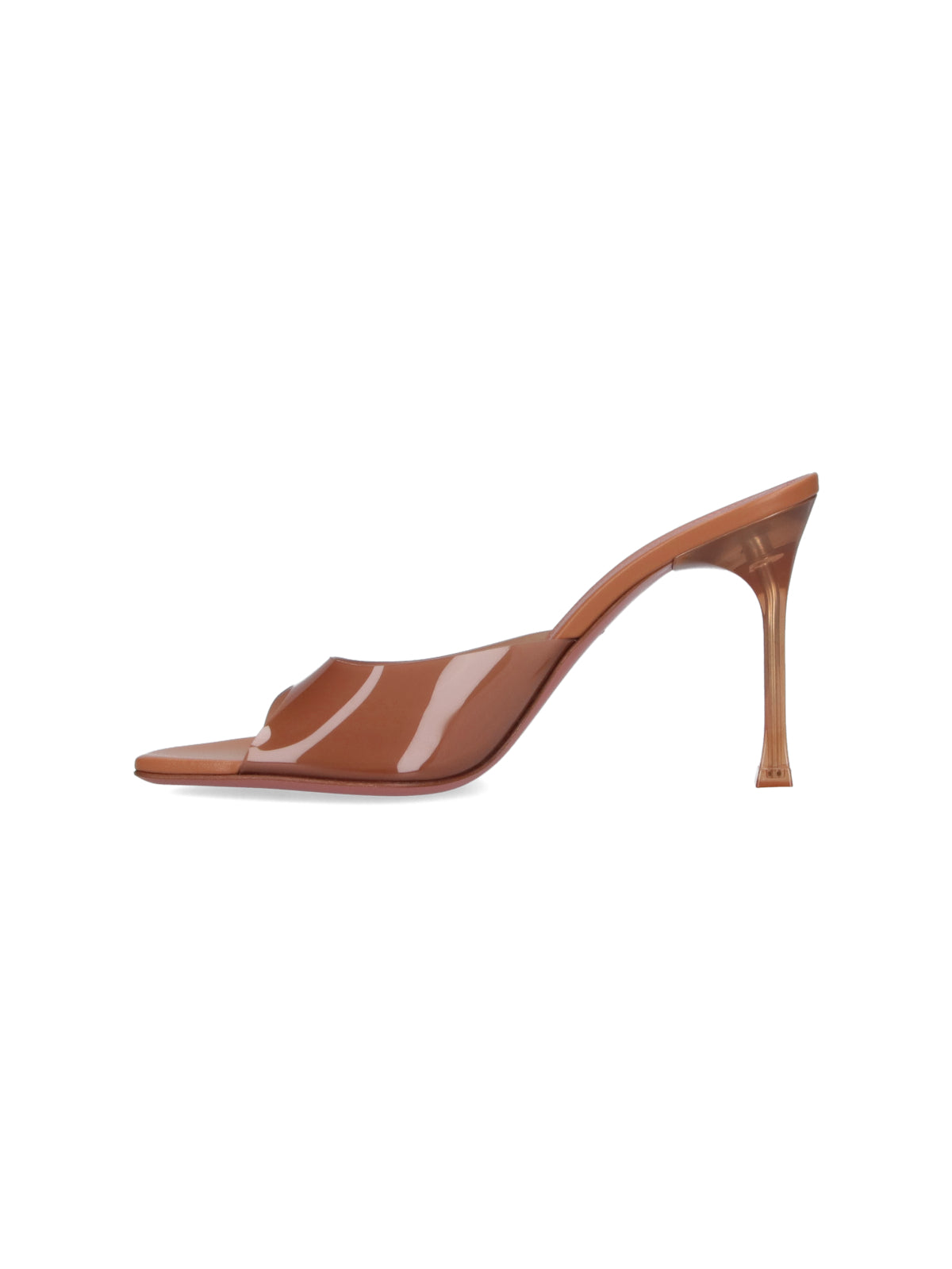 Pink Translucent Sculpted Stiletto Mule