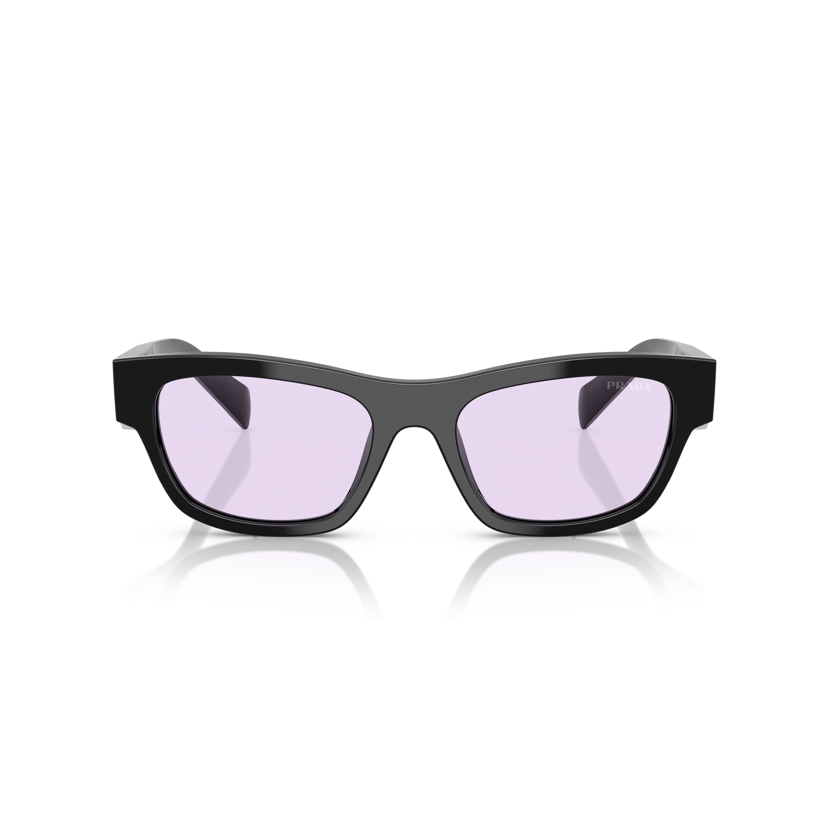 0pr B09s Rectangular Black Acetate Sunglasses