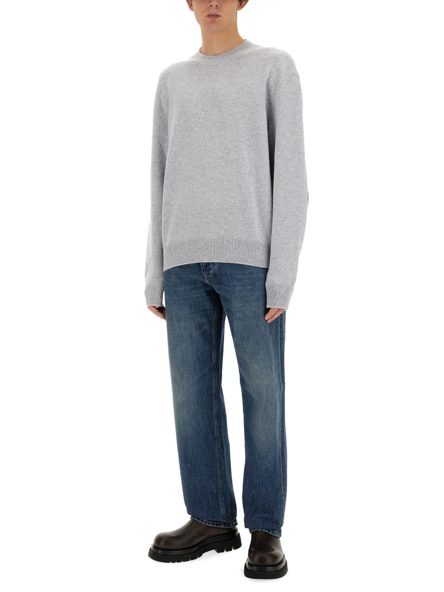 Cashmere Knit Sweater with Round Neckline