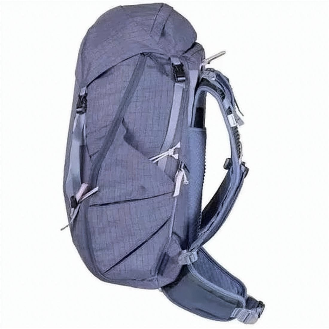 Textured Blue Structured Backpack with Adjustable Straps