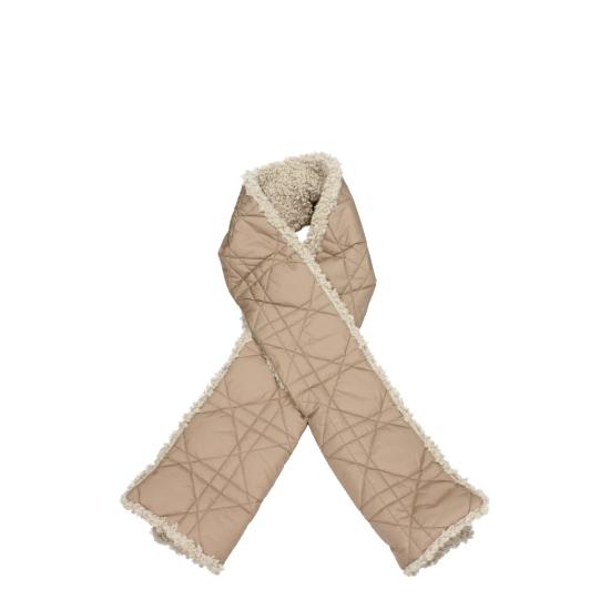 Diamond-Pattern Quilted Scarf with Plush Lining