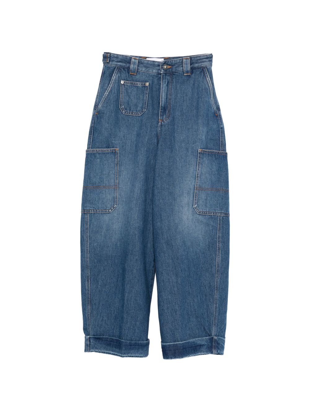 Wide-Leg Denim Jeans