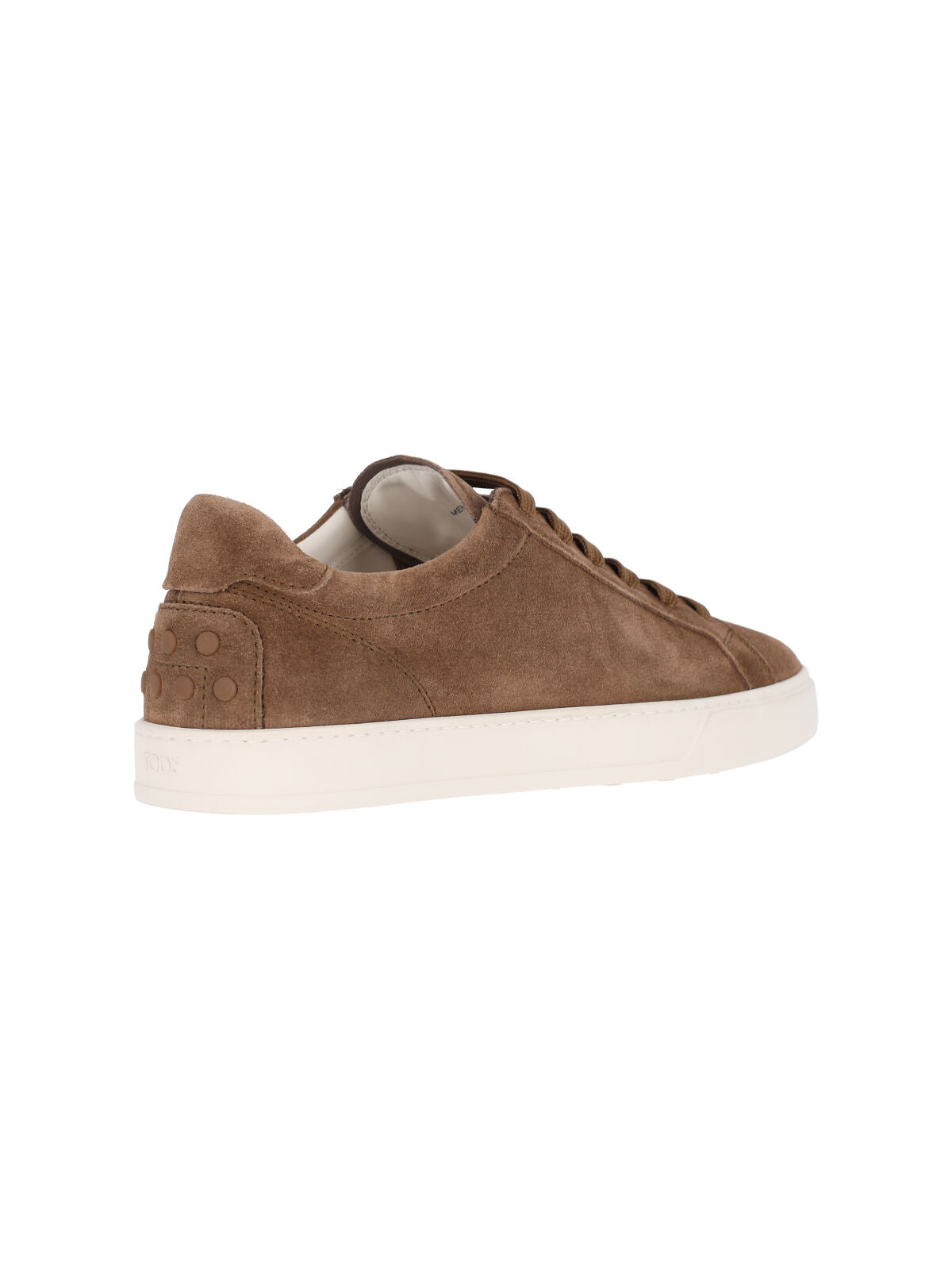 Brown Suede Sneakers with Rounded Toe
