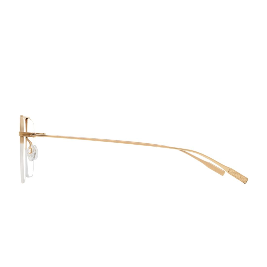 Armstrong Rectangular Titanium Eyeglasses with Double Bridge