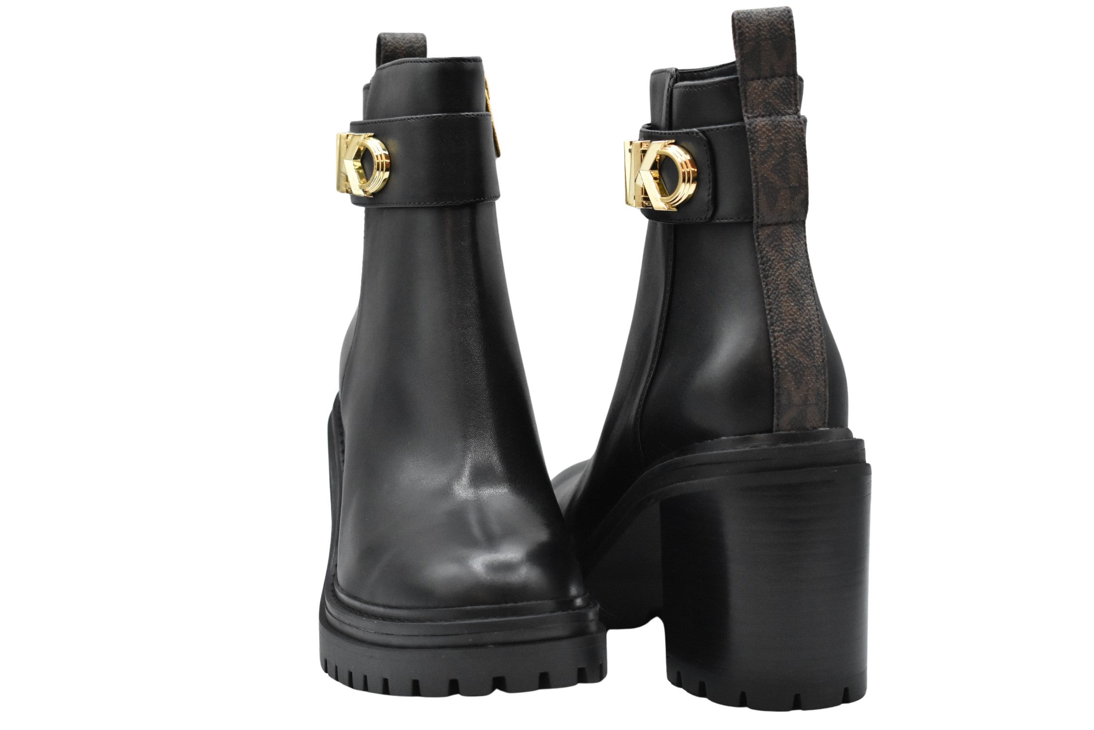 Flat Black Leather Ankle Boots