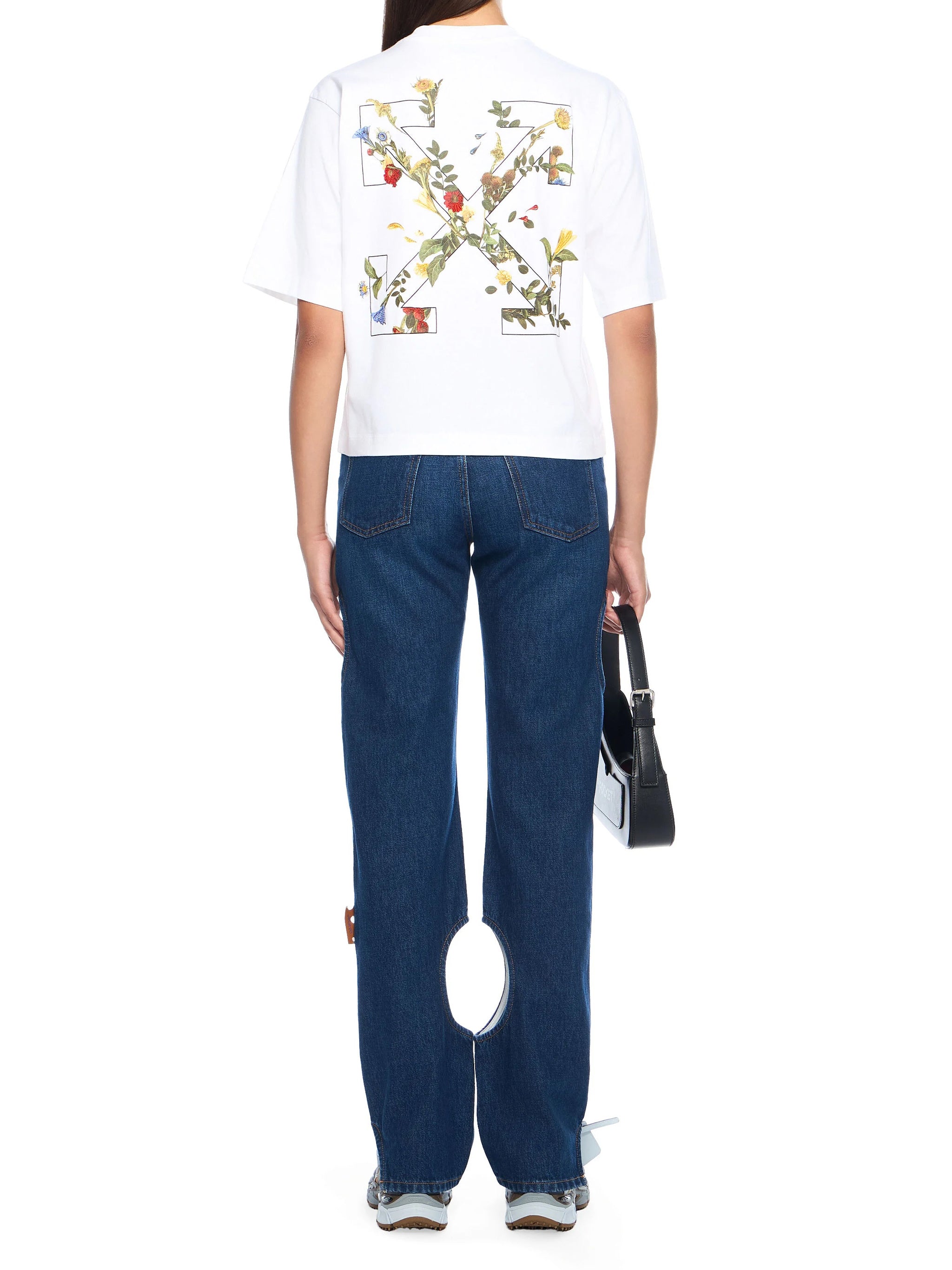Blue Meteor Denim Straight Leg Cutout Jeans