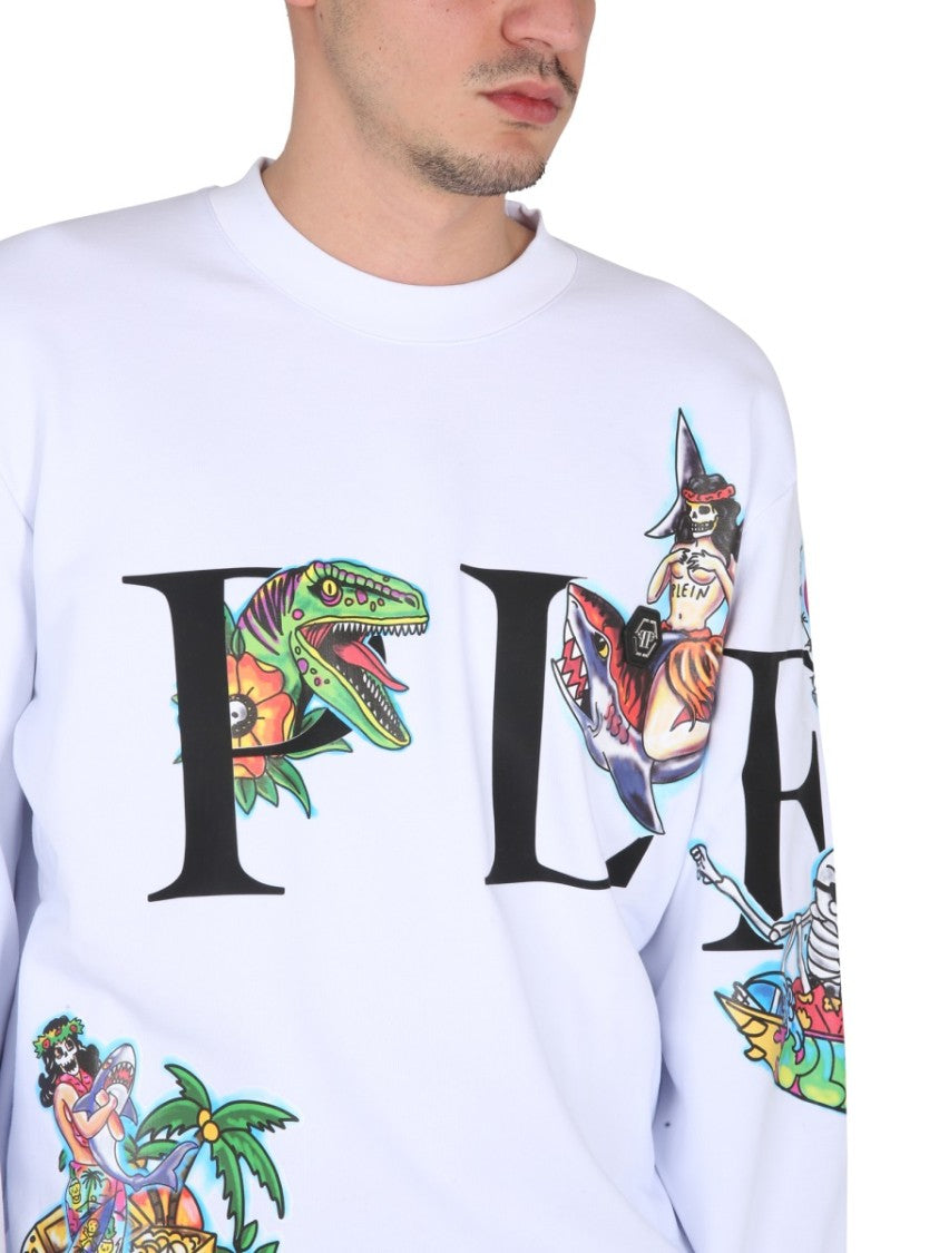 Crewneck Sweatshirt With Front Graphic