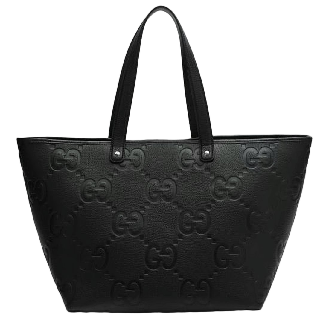 Textured Leather Shoulder Bag with Interlocking Motifs