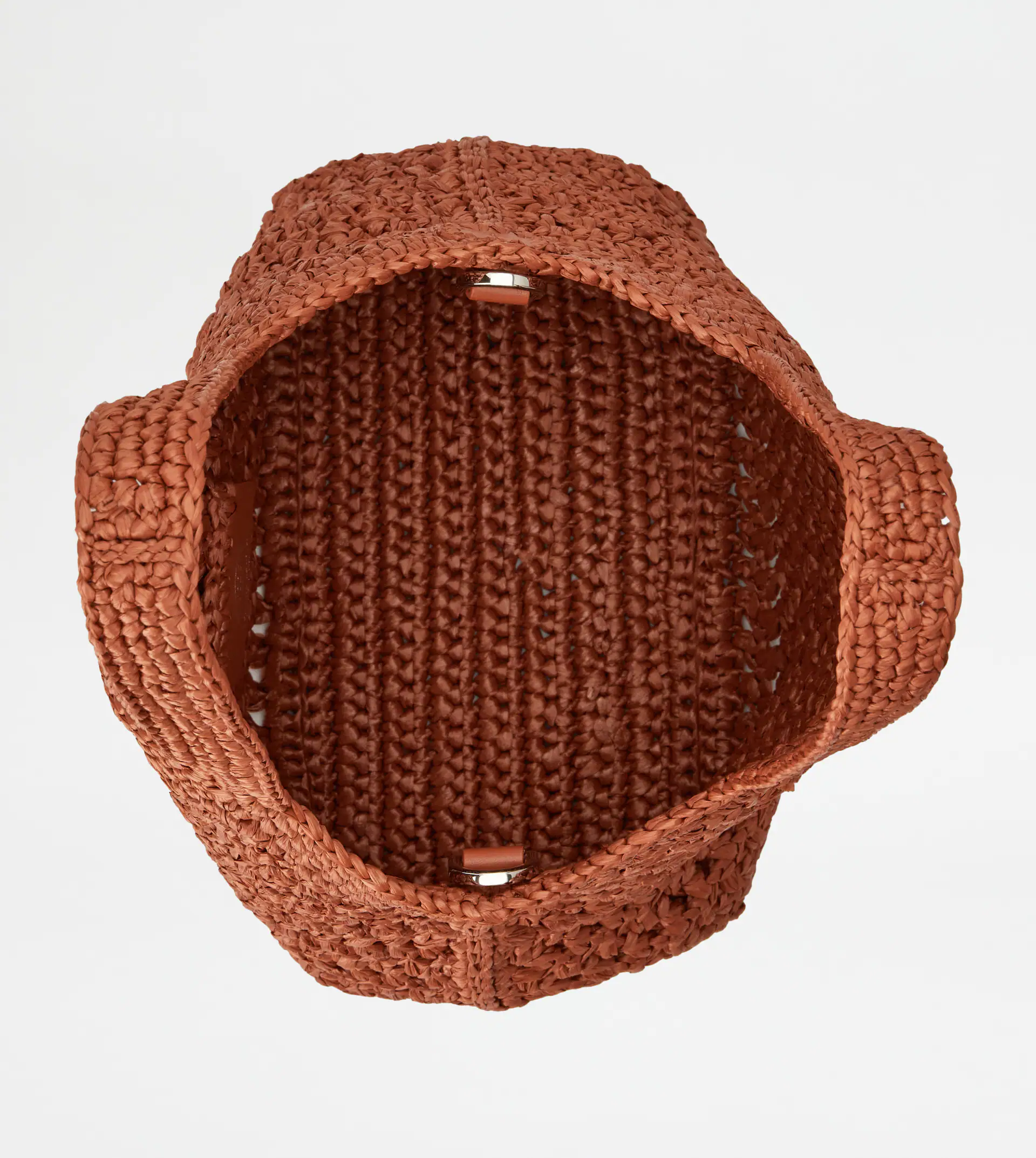 Textured Medium Tote Bag in Warm Terracotta