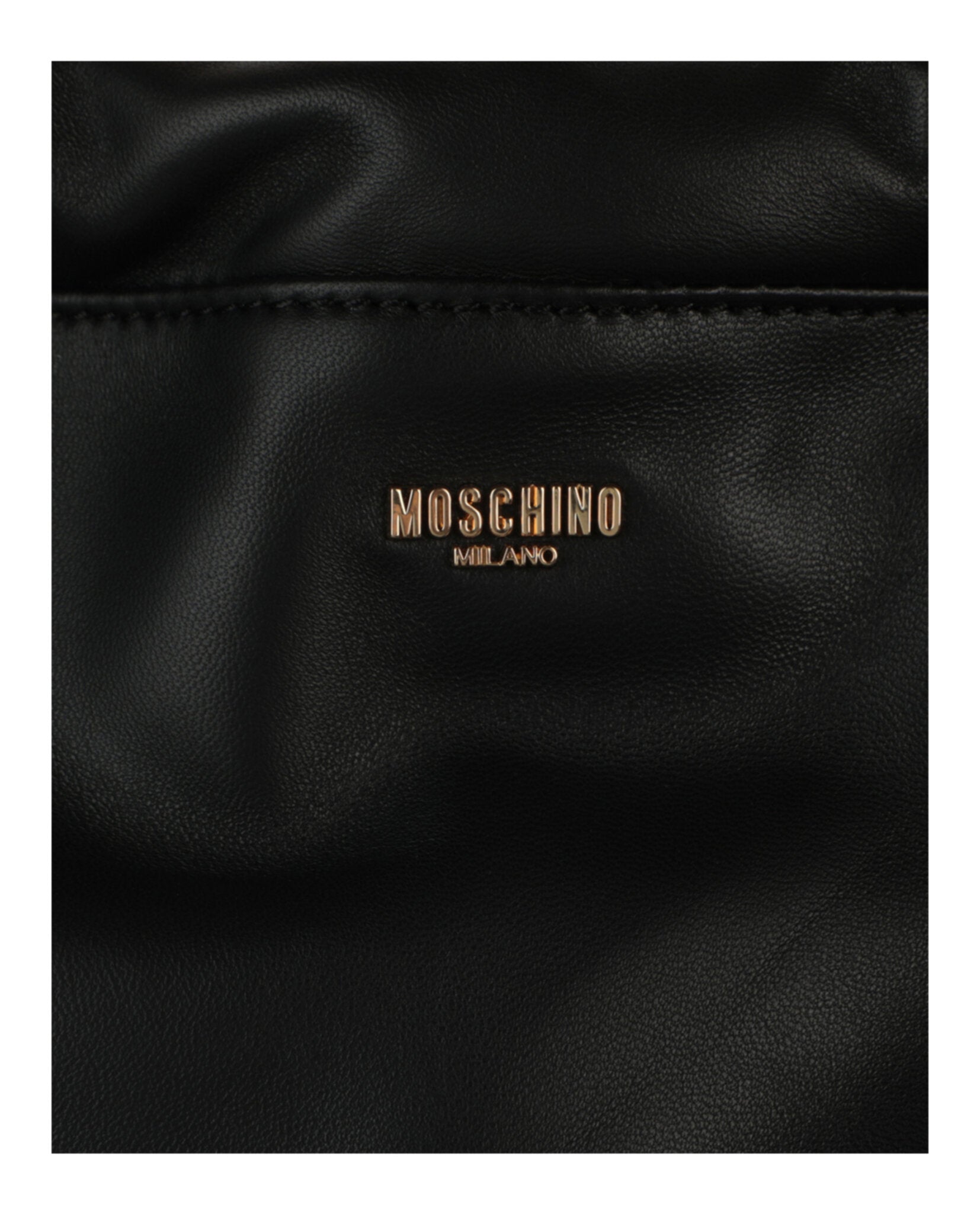 Drawstring Lettering Chain Shoulder Bag