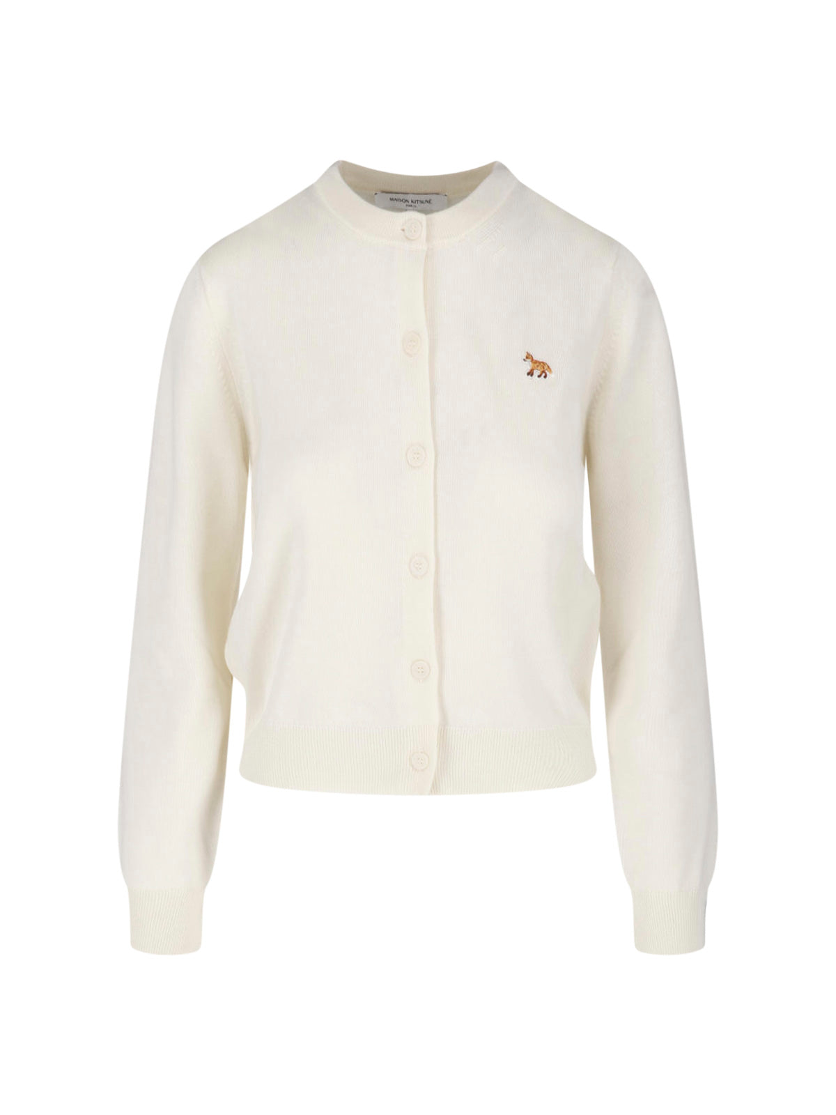 Cream Baby Fox Merino Wool Cardigan