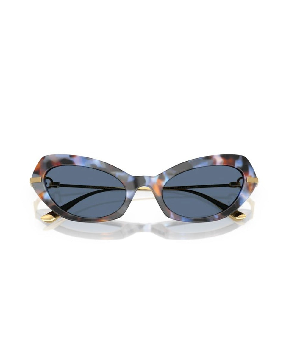 Narrow Cat-Eye Sunglasses With Metal Temples