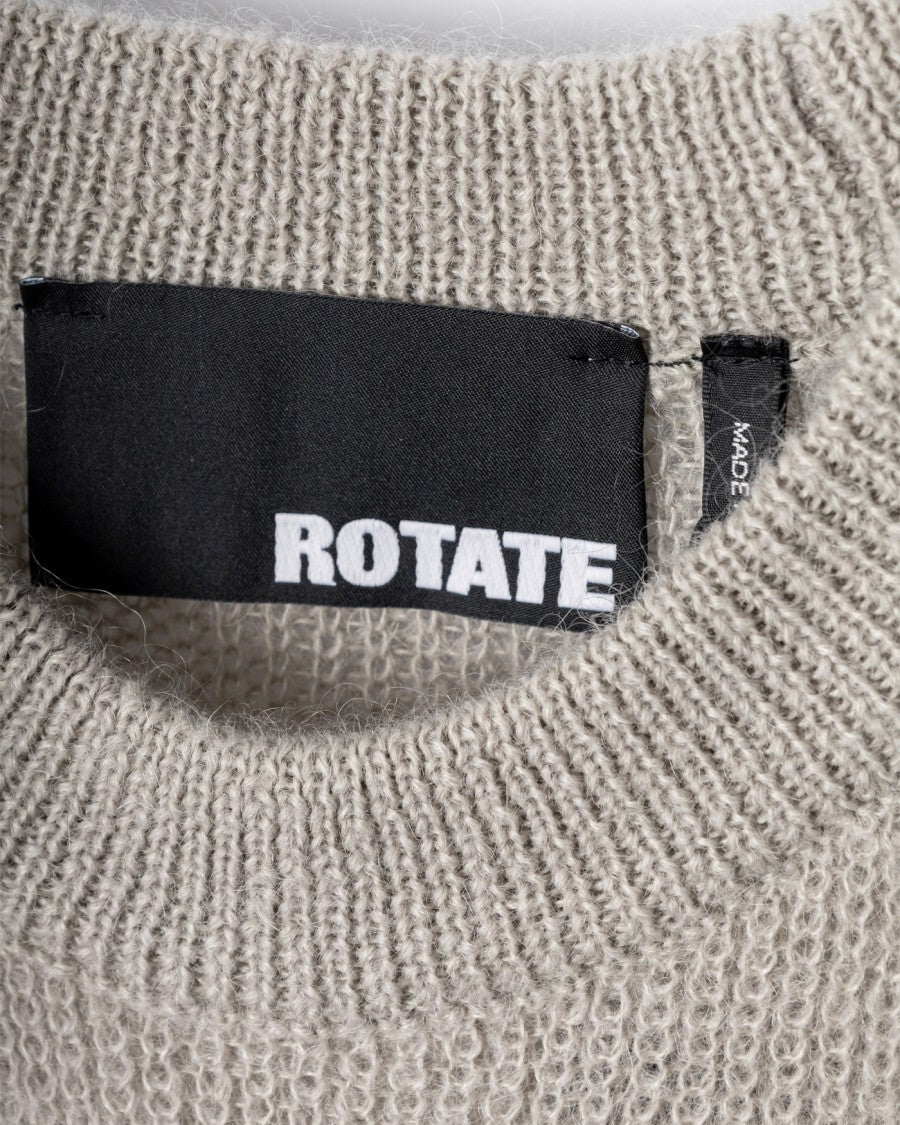 Oversized Knit Jumper With Logo Patch