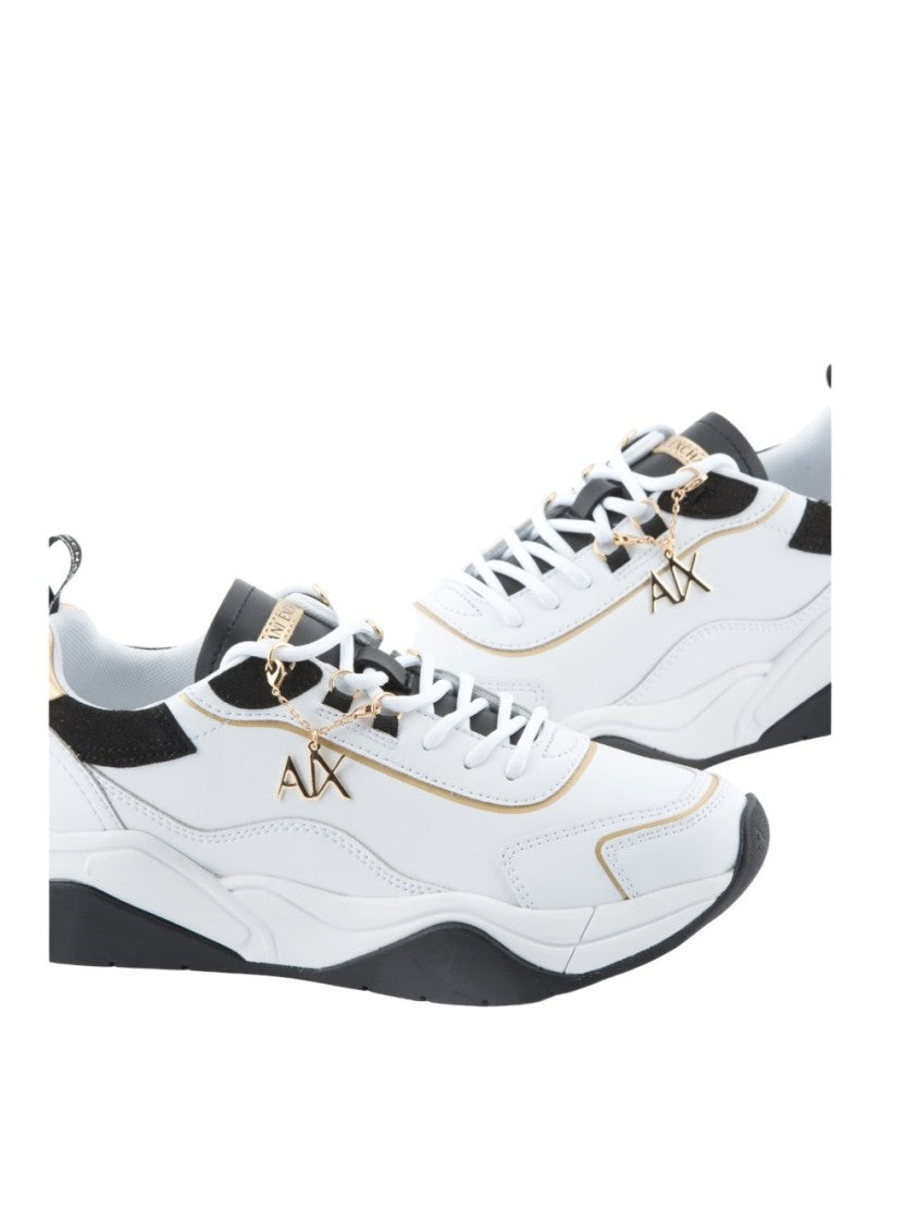White Lace-Up Sneakers