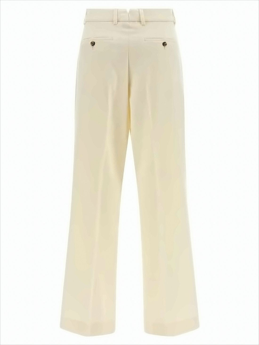 Straight-Leg Tailored Pants with Concealed Fastening