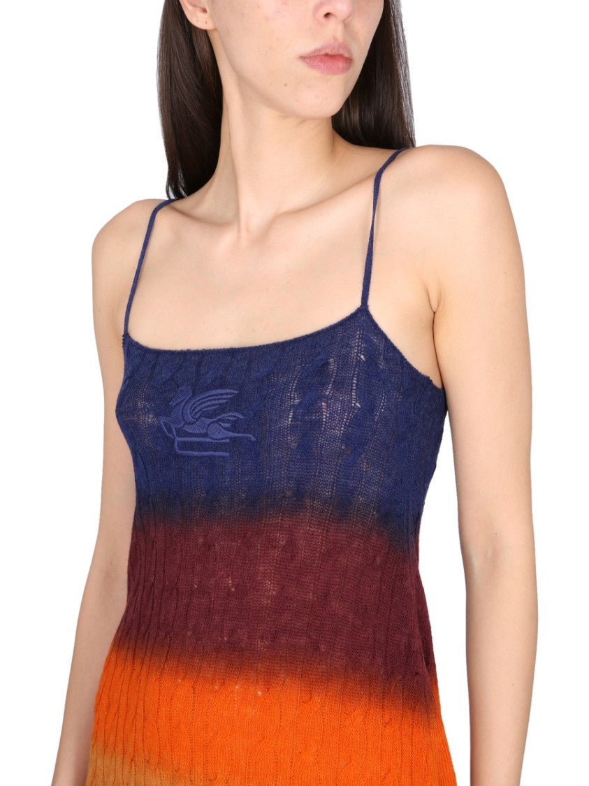 Shaded Wool Mini Dress