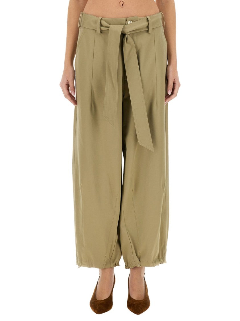 Relaxed Fit Belted Pants