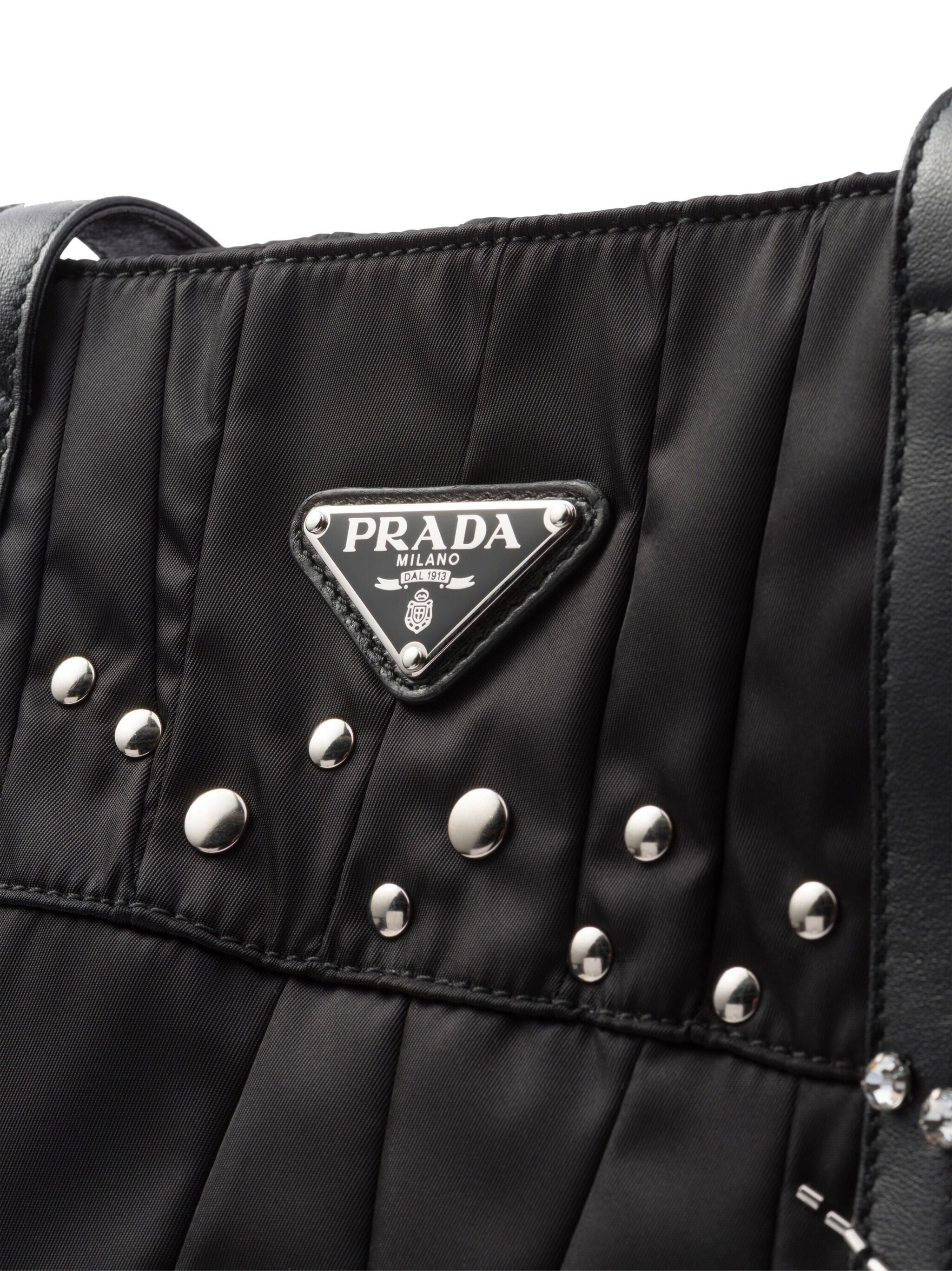 Black Quilted Re-Nylon Patchwork Tote